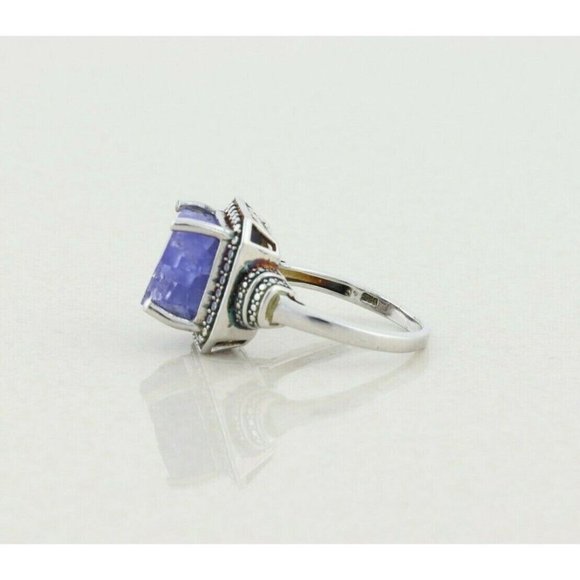 Sterling Silver Raw Amethyst Ring size 7 1/4 - Picture 8 of 9